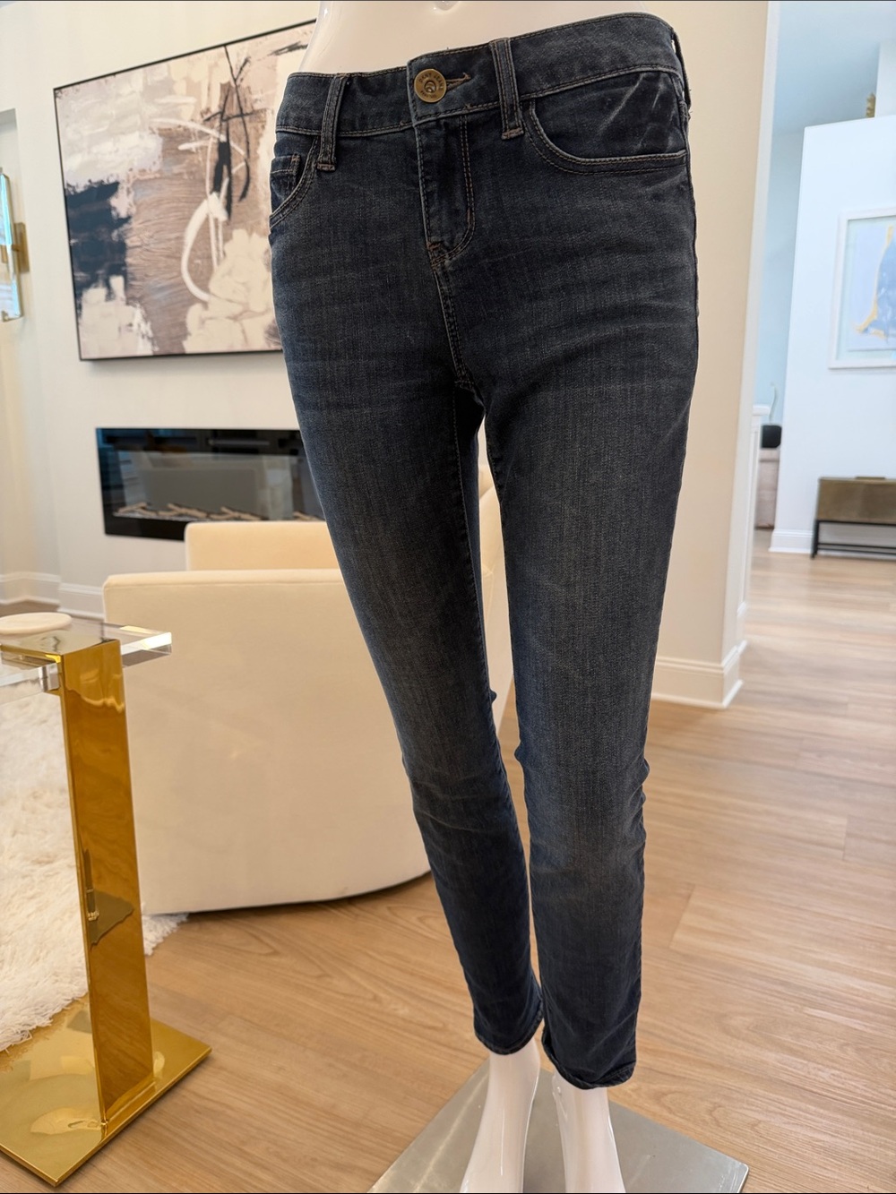 DKNY Women's Skinny Jeans in Dark Blue Wash